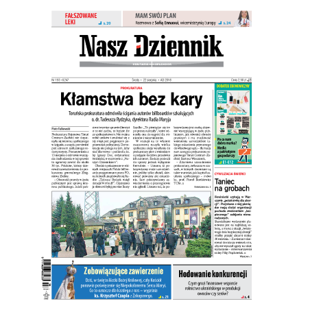 Nasz Dziennik z dnia 22.08.2018 wydanie PDF