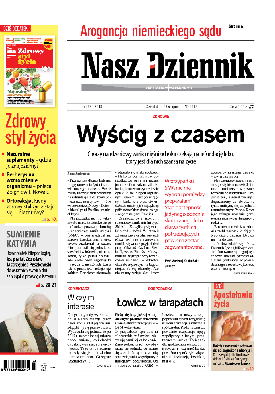Nasz Dziennik z dnia 23.08.2018 wydanie PDF