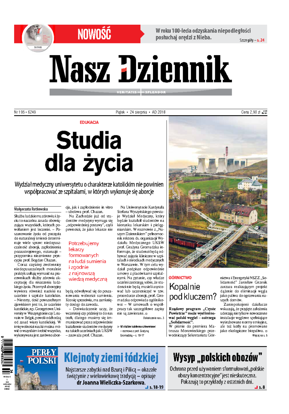 Nasz Dziennik z dnia 24.08.2018 wydanie PDF