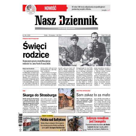 Nasz Dziennik z dnia 29.08.2018 wydanie PDF