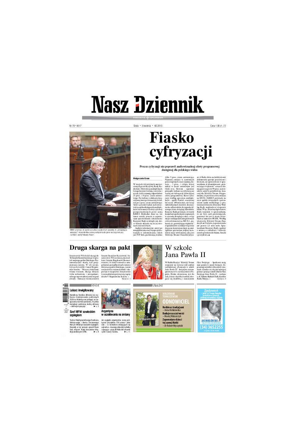 Nasz Dziennik z dnia 03.04.2013 wydanie PDF