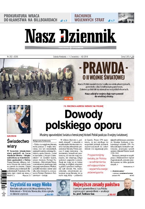 Nasz Dziennik z dnia 01.09.2018 wydanie PDF