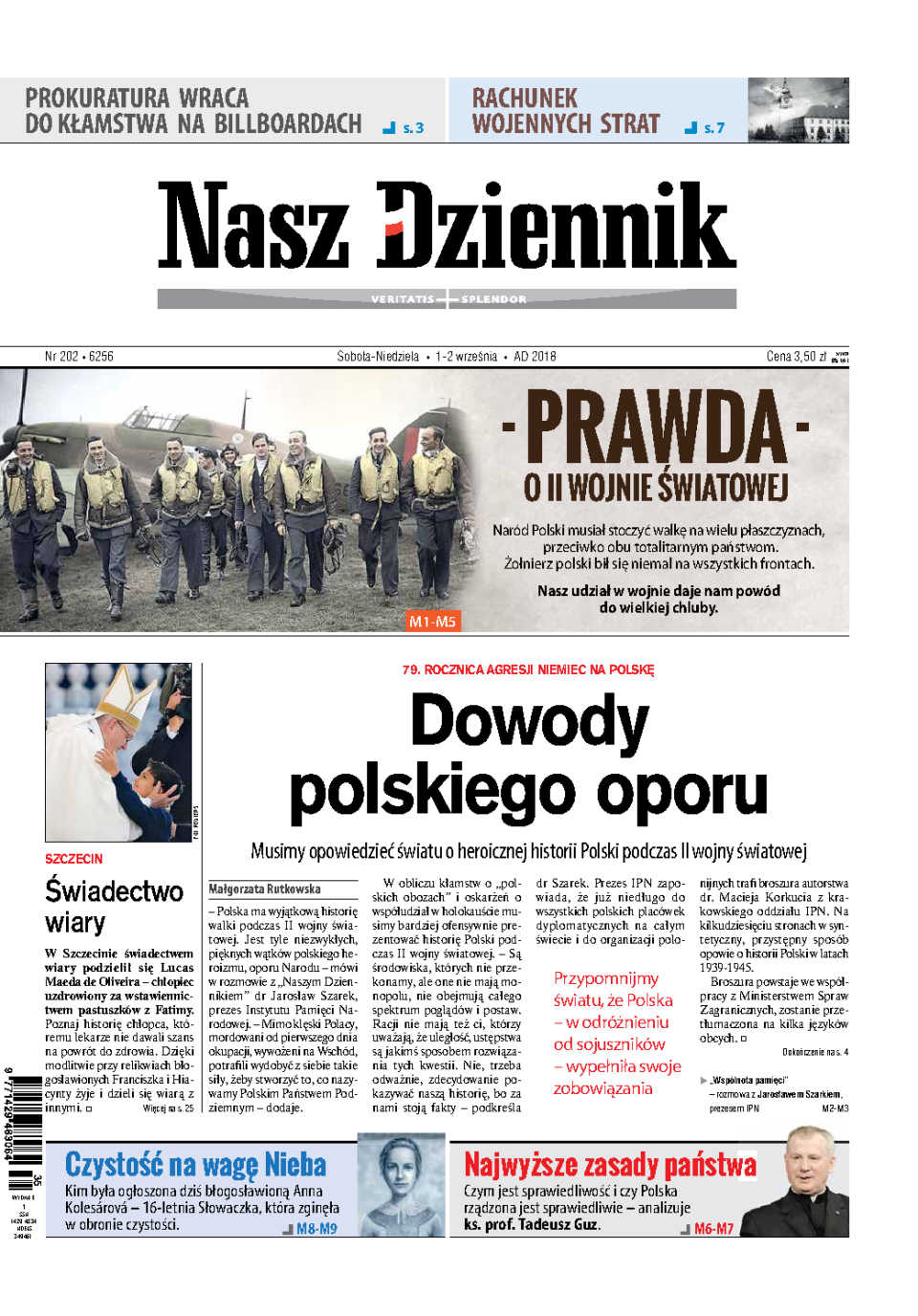 Nasz Dziennik z dnia 01.09.2018 wydanie PDF