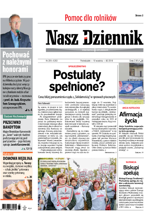 Nasz Dziennik z dnia 10.09.2018 wydanie PDF