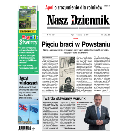 Nasz Dziennik z dnia 14.09.2018 wydanie PDF