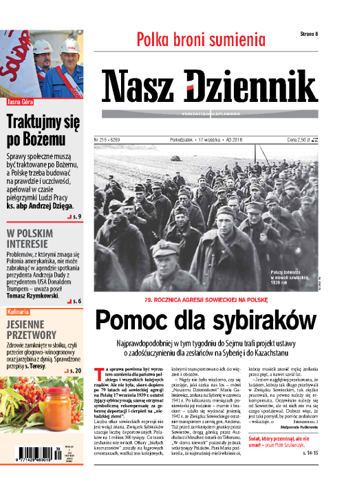 Nasz Dziennik z dnia 17.09.2018 wydanie PDF