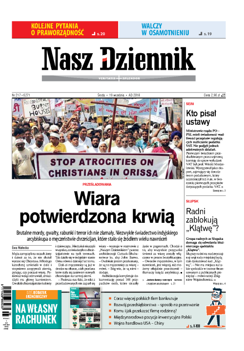 Nasz Dziennik z dnia 19.09.2018 wydanie PDF