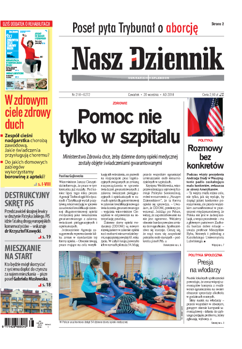 Nasz Dziennik z dnia 20.09.2018 wydanie PDF