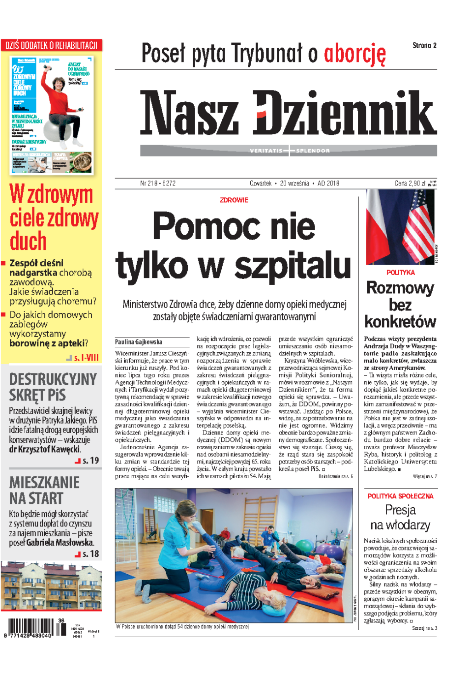 Nasz Dziennik z dnia 20.09.2018 wydanie PDF