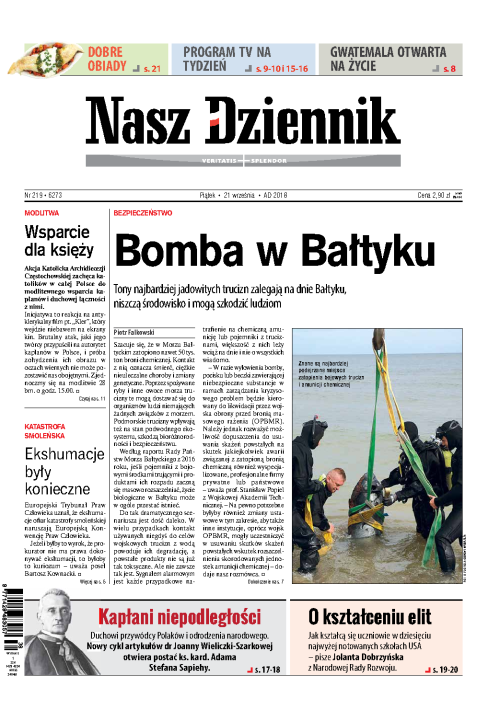 Nasz Dziennik z dnia 21.09.2018 wydanie PDF
