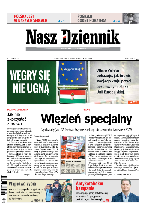 Nasz Dziennik z dnia 22.09.2018 wydanie PDF