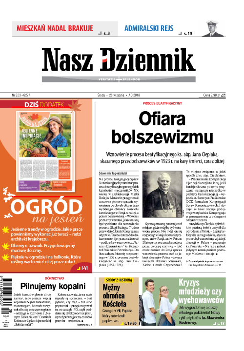 Nasz Dziennik z dnia 26.09.2018 wydanie PDF