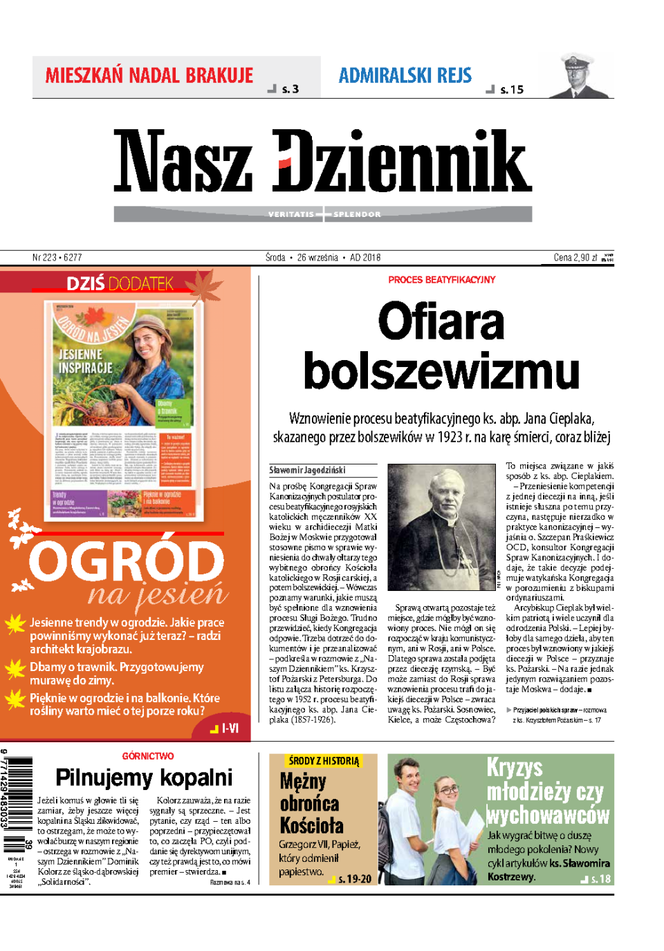 Nasz Dziennik z dnia 26.09.2018 wydanie PDF
