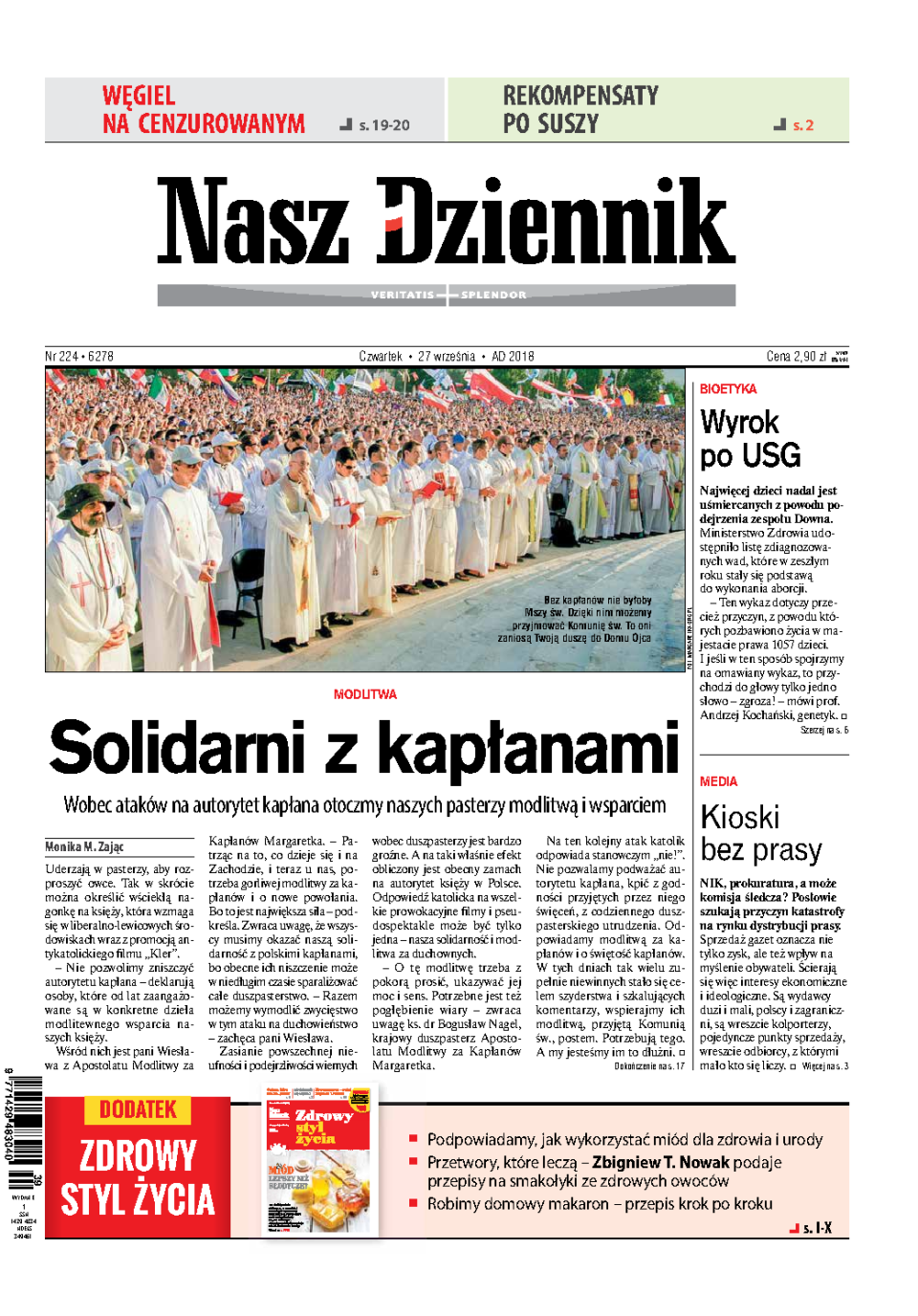 Nasz Dziennik z dnia 27.09.2018 wydanie PDF