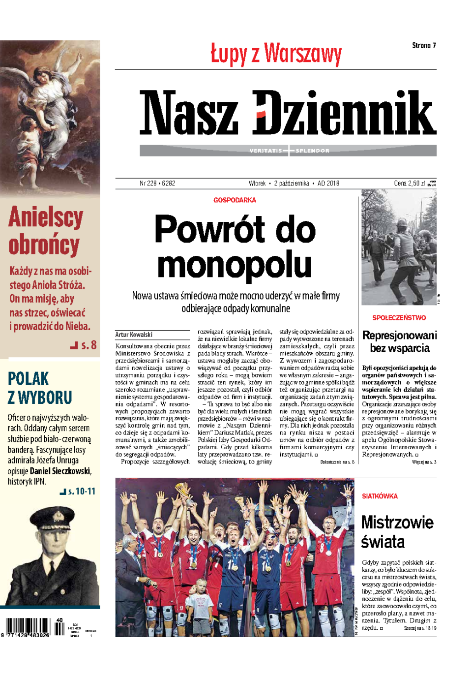 Nasz Dziennik z dnia 02.10.2018 wydanie PDF