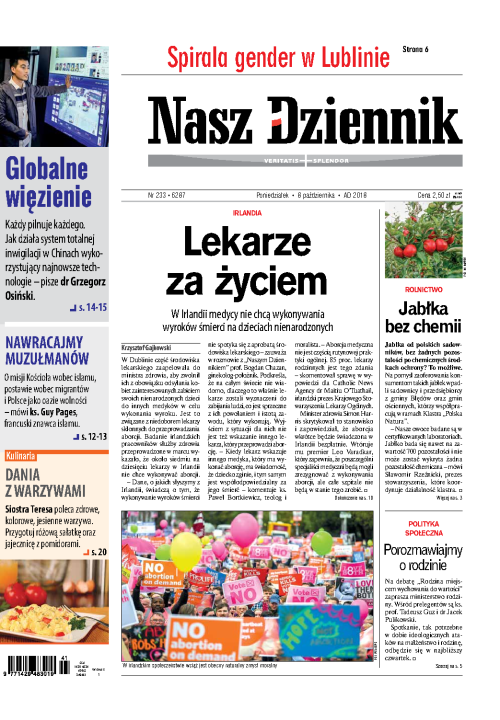 Nasz Dziennik z dnia 08.10.2018 wydanie PDF