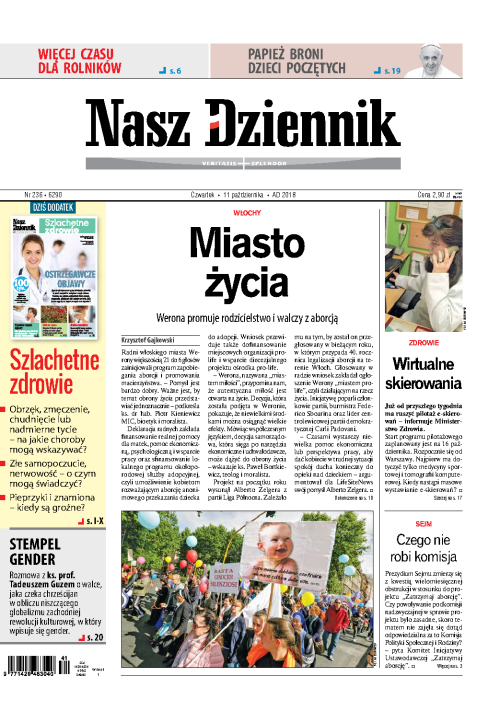 Nasz Dziennik z dnia 11.10.2018 wydanie PDF