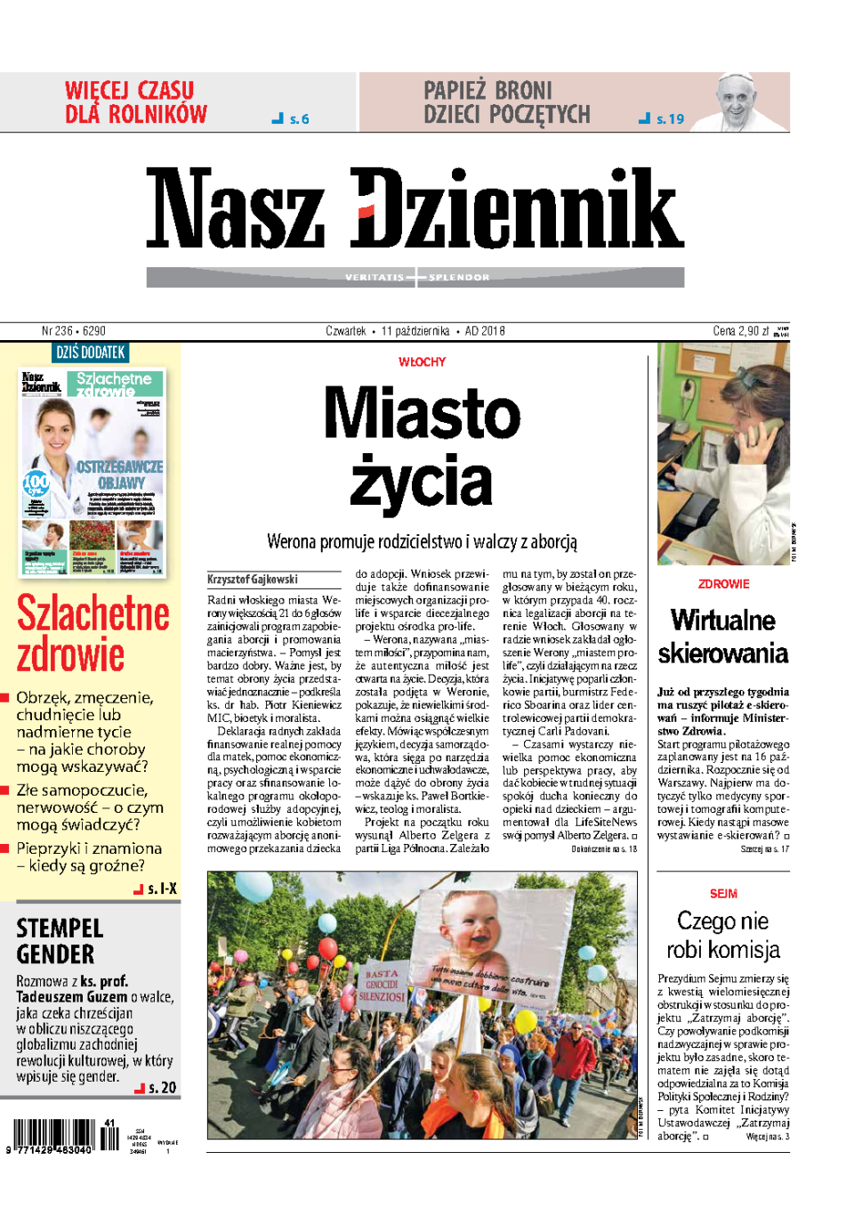 Nasz Dziennik z dnia 11.10.2018 wydanie PDF