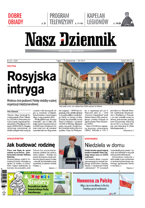 Nasz Dziennik z dnia 12.10.2018 wydanie PDF