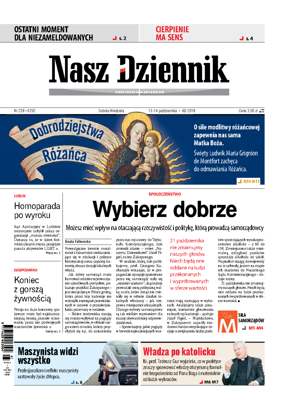 Nasz Dziennik z dnia 13.10.2018 wydanie PDF