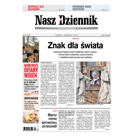 Nasz Dziennik z dnia 15.10.2018 wydanie PDF