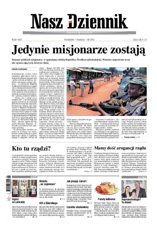Nasz Dziennik z dnia 08.04.2013 wydanie PDF