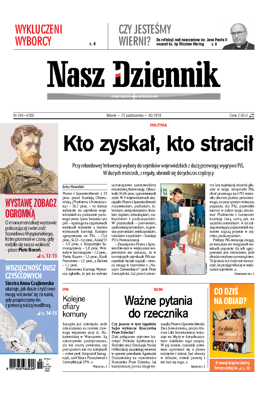 Nasz Dziennik z dnia 23.10.2018 wydanie PDF