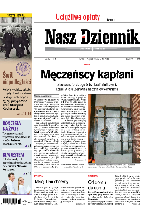 Nasz Dziennik z dnia 24.10.2018 wydanie PDF