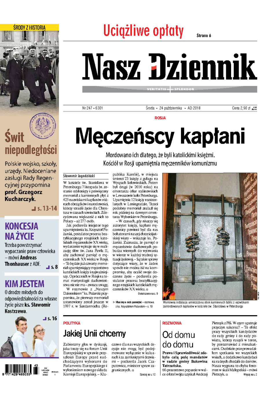 Nasz Dziennik z dnia 24.10.2018 wydanie PDF