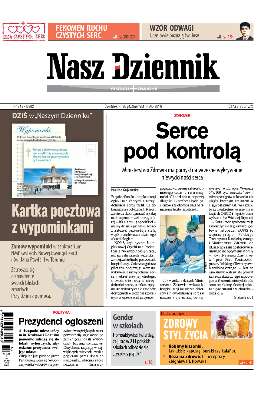 Nasz Dziennik z dnia 25.10.2018 wydanie PDF