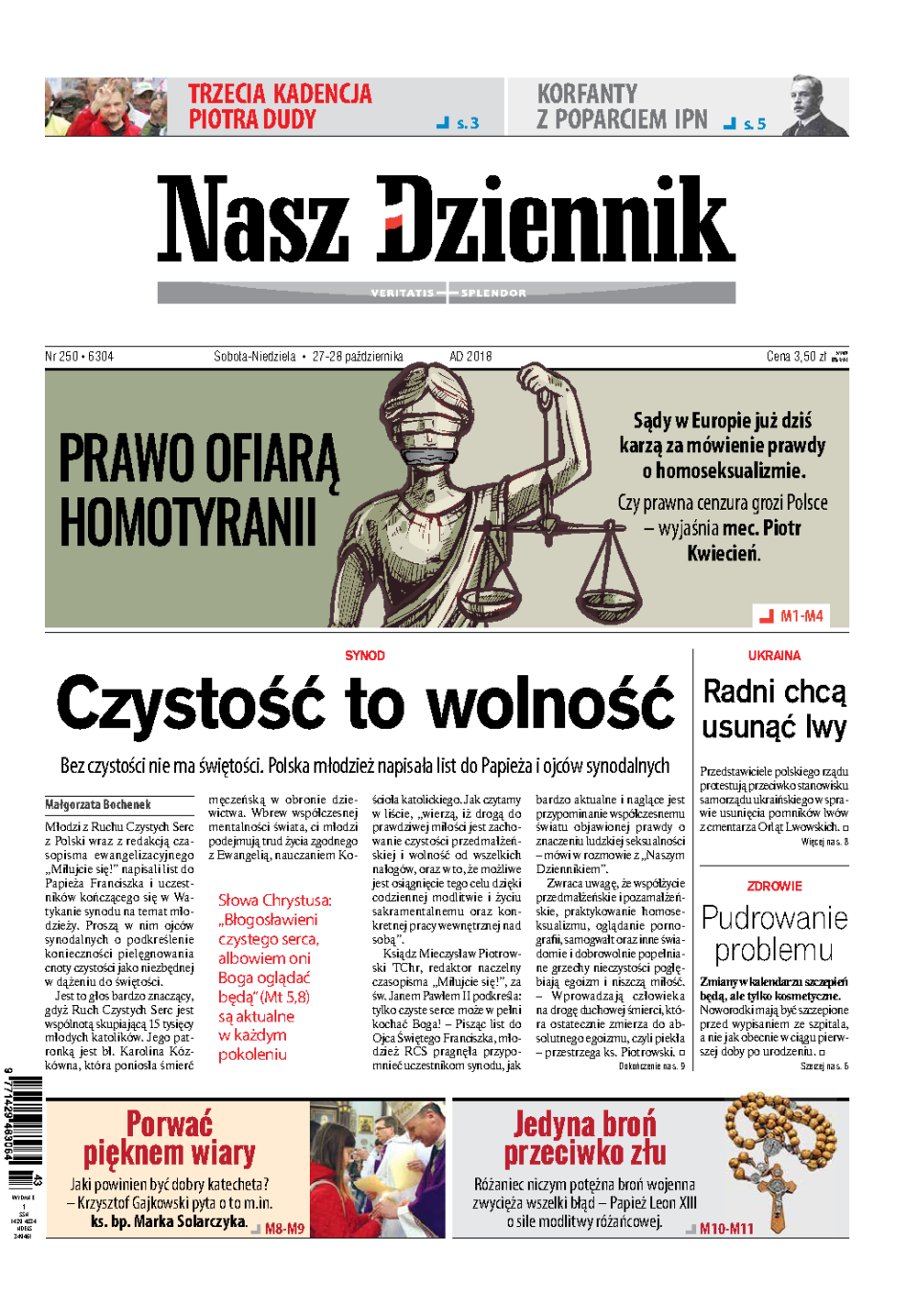 Nasz Dziennik z dnia 27.10.2018 wydanie PDF