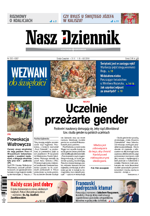 Nasz Dziennik z dnia 31.10.2018 wydanie PDF