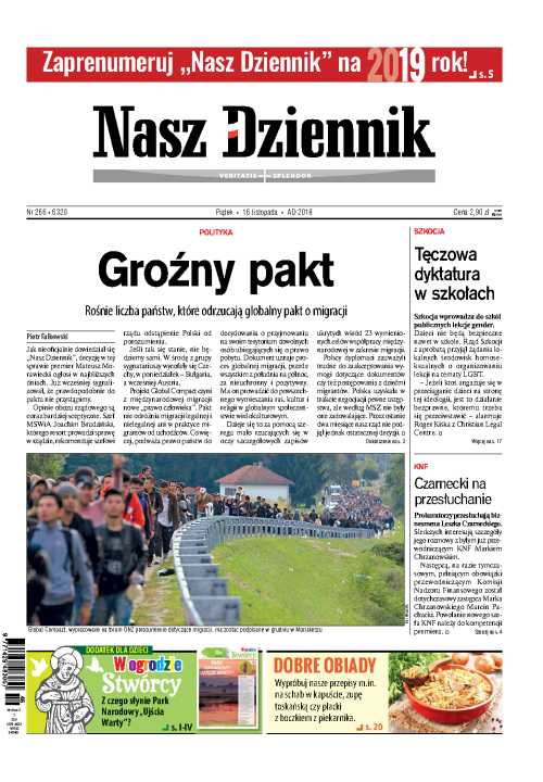 Nasz Dziennik z dnia 16.11.2018 wydanie PDF