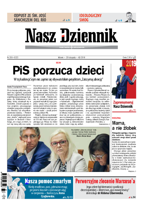 Nasz Dziennik z dnia 20.11.2018 wydanie PDF