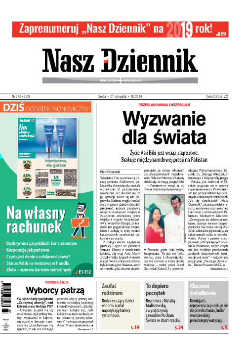 Nasz Dziennik z dnia 21.11.2018 wydanie PDF