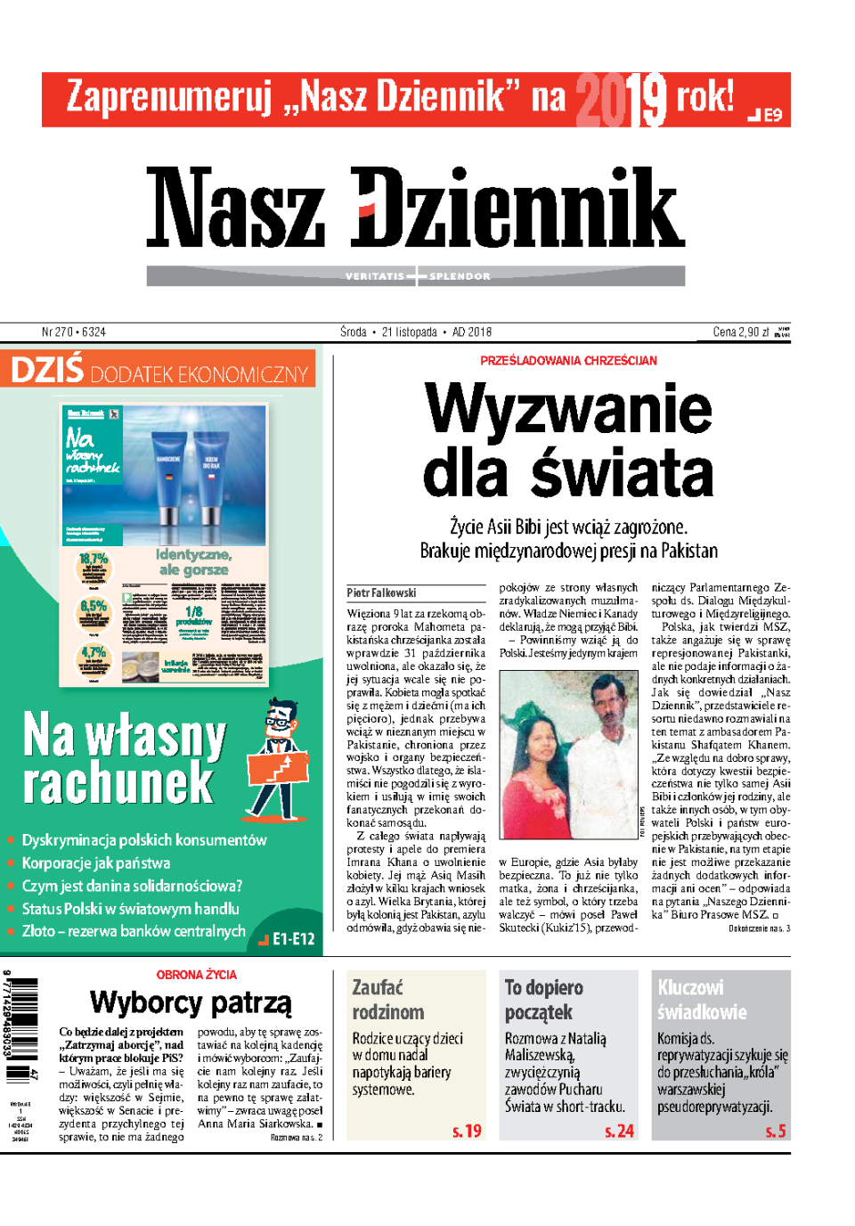 Nasz Dziennik z dnia 21.11.2018 wydanie PDF