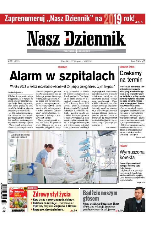 Nasz Dziennik z dnia 22.11.2018 wydanie PDF