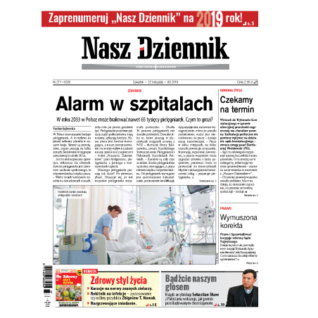 Nasz Dziennik z dnia 22.11.2018 wydanie PDF