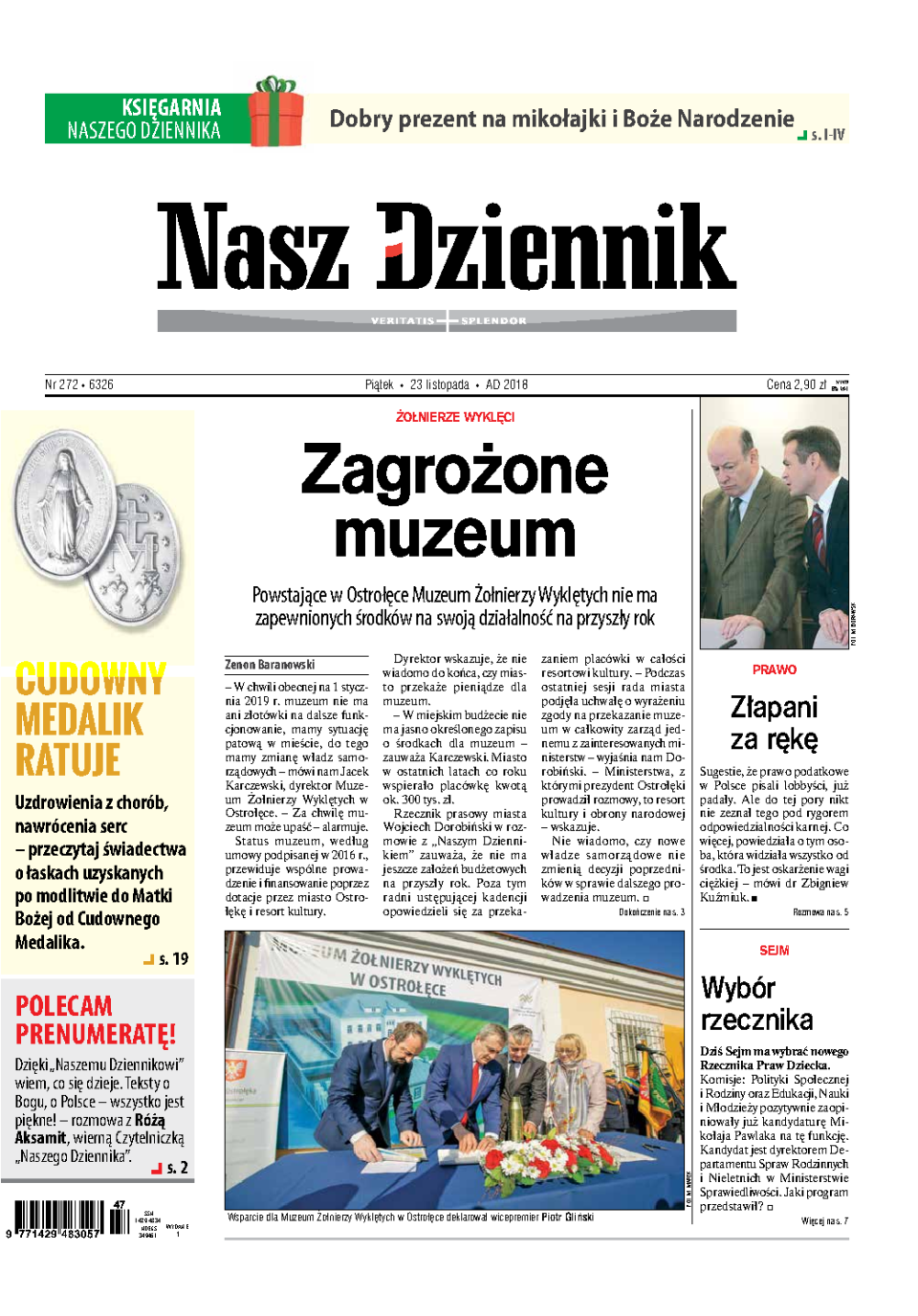 Nasz Dziennik z dnia 23.11.2018 wydanie PDF