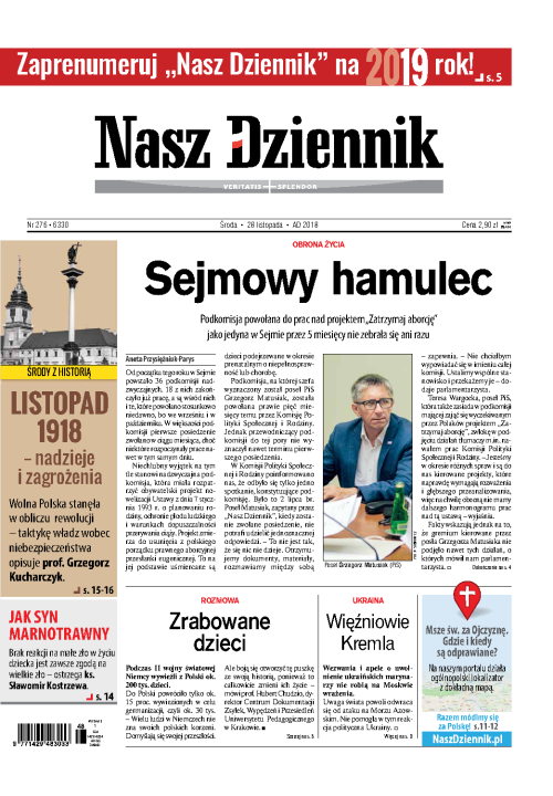 Nasz Dziennik z dnia 28.11.2018 wydanie PDF
