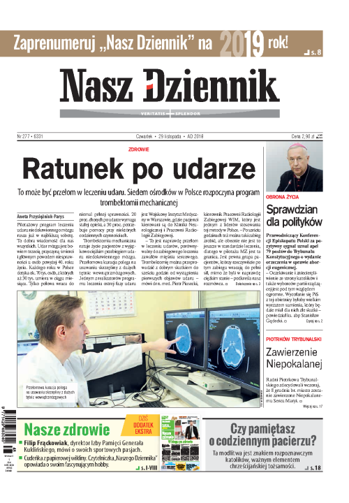 Nasz Dziennik z dnia 29.11.2018 wydanie PDF