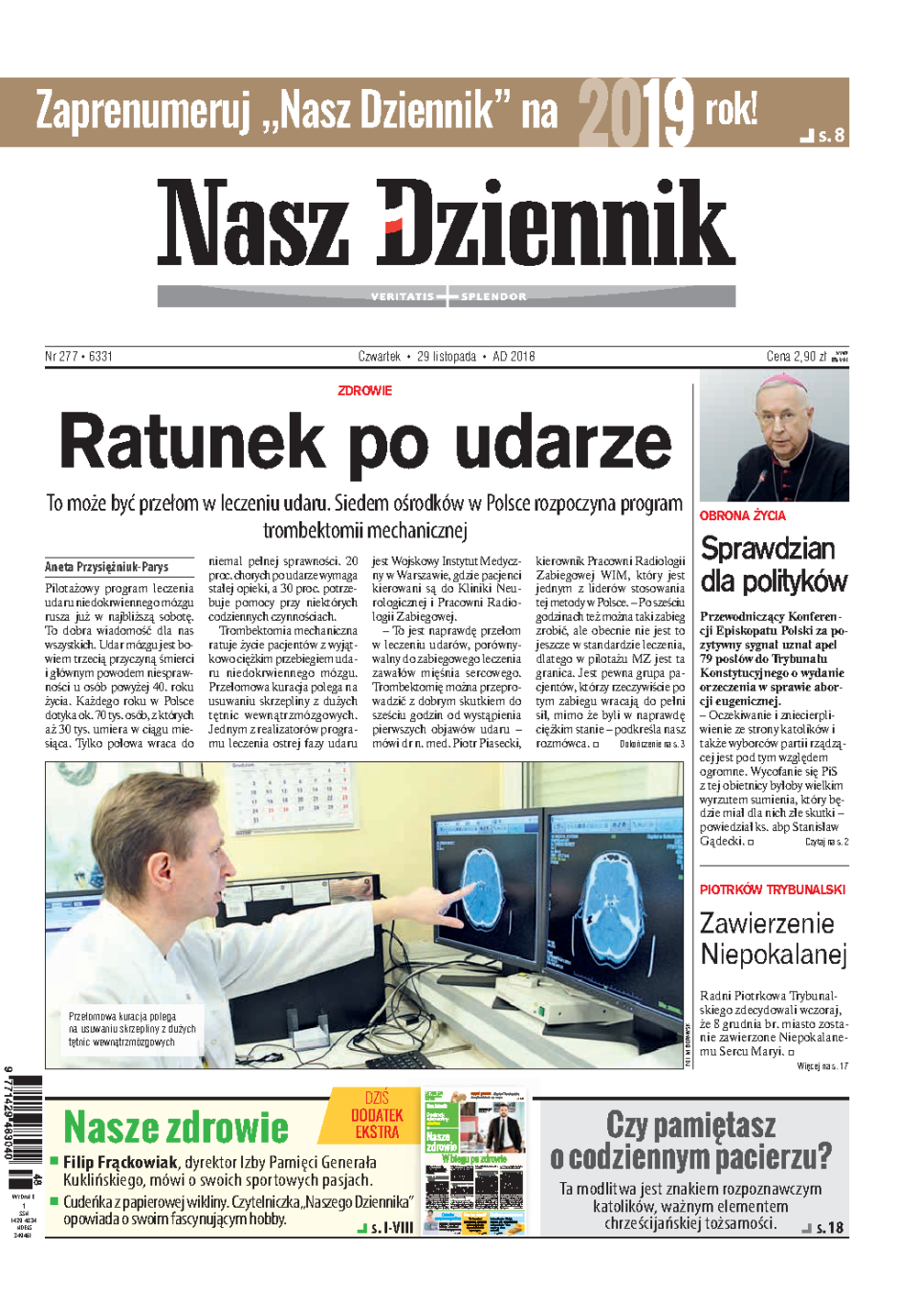 Nasz Dziennik z dnia 29.11.2018 wydanie PDF