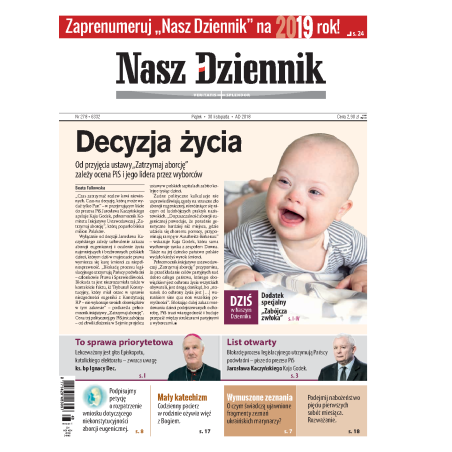 Nasz Dziennik z dnia 30.11.2018 wydanie PDF