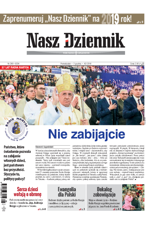 Nasz Dziennik z dnia 03.12.2018 wydanie PDF