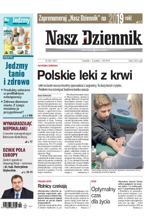 Nasz Dziennik z dnia 06.12.2018 wydanie PDF
