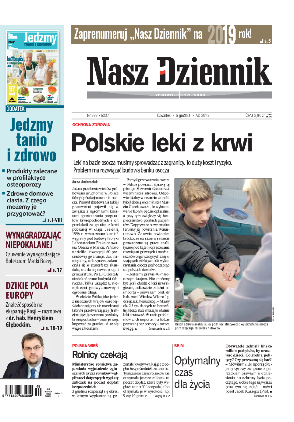 Nasz Dziennik z dnia 06.12.2018 wydanie PDF