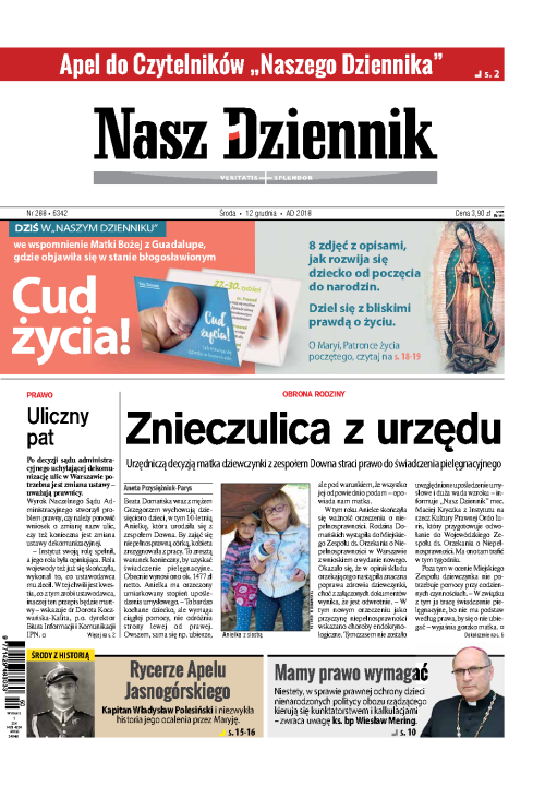 Nasz Dziennik z dnia 12.12.2018 wydanie PDF