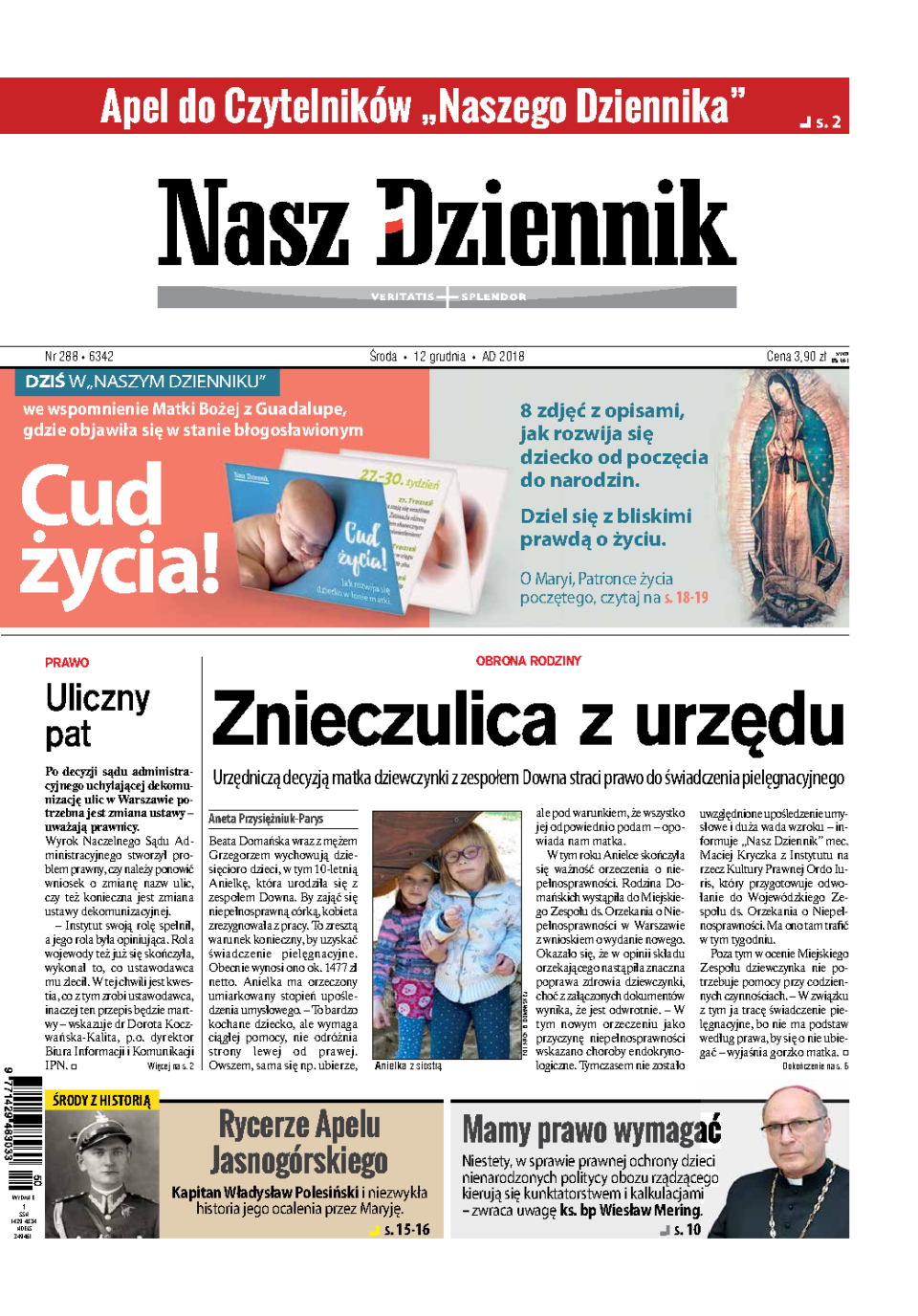 Nasz Dziennik z dnia 12.12.2018 wydanie PDF