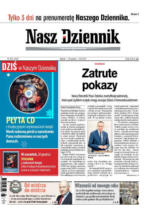 Nasz Dziennik z dnia 18.12.2018 wydanie PDF