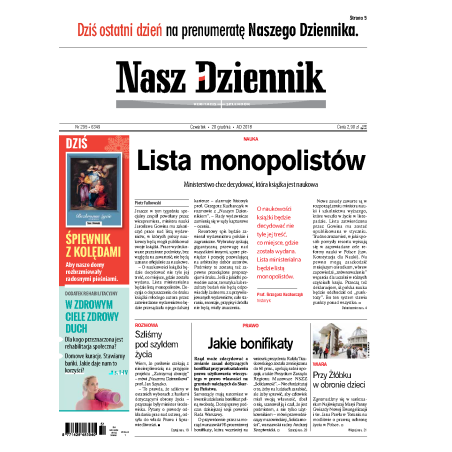 Nasz Dziennik z dnia 20.12.2018 wydanie PDF